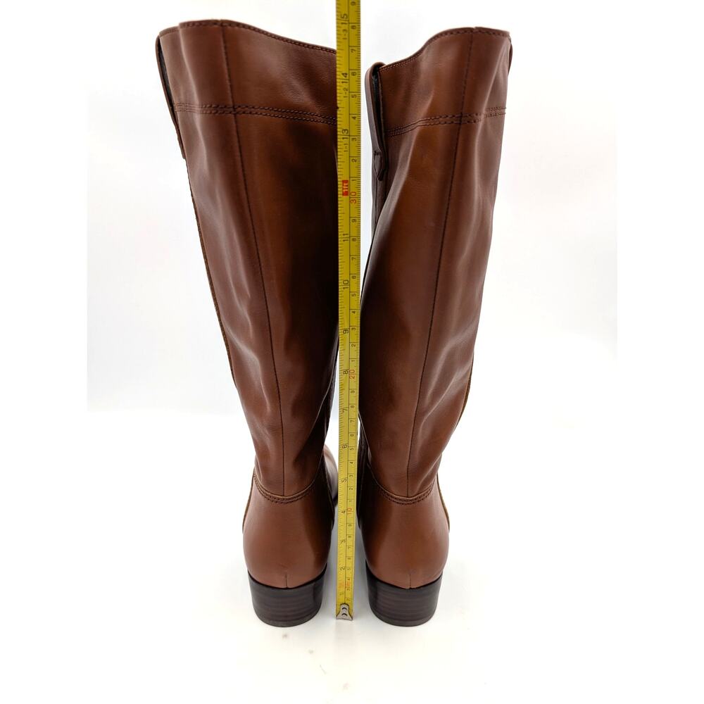 Veronica Beard Dwyer Knee High Boots Women's Brown Leather Size US7.5M Wide Calf - Picture 4 of 12